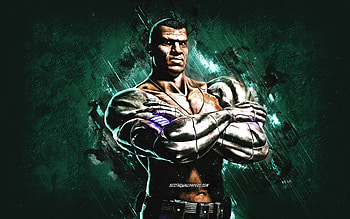 Jax Briggs, Mortal Kombat Mobile, Jax Briggs MK Mobile, Mortal Kombat, turquoise stone background, Mortal Kombat Mobile characters, grunge art, Jax Briggs Mortal Kombat HD wallpaper