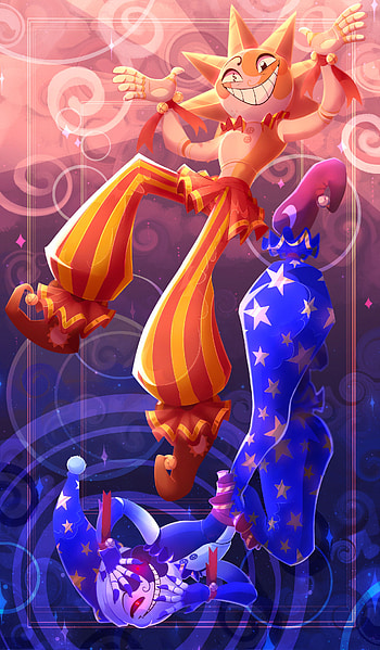 Sun and Moon, art, fnaf HD phone wallpaper