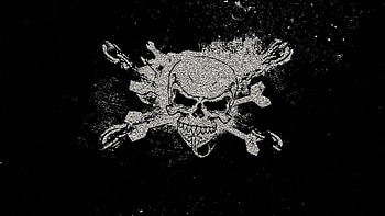 Blue Line Skull - Blue Line <b HD wallpaper