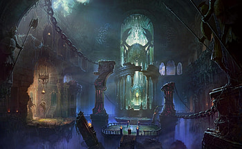 Fantasy, Chains, Lock, Fog, Wreckage, Detritus HD wallpaper