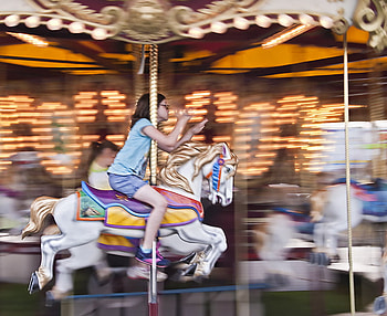 Round and Round, ride, girl, horse, people HD wallpaper