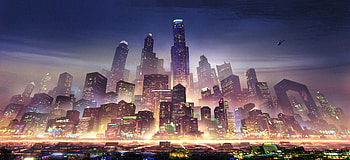 Metropolis, cityscape, buildings, futuristic, art HD wallpaper