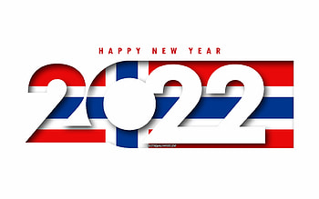 Happy New Year 2022 Norway, white background, Norway 2022, Norway 2022 New Year, 2022 concepts, Norway, Flag of Norway HD wallpaper