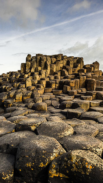 Landscape, Ireland, Rock formation, Giants Causeway HD phone wallpaper