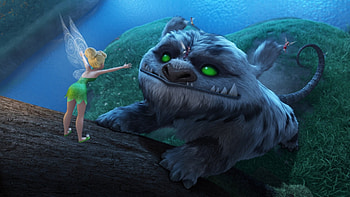 Tinker Bell and the Legend of the NeverBeast (2014), fairy, wings, fantasy, green, movie, disney, Tinker Bell and the Legend of the NeverBeast, dark HD wallpaper