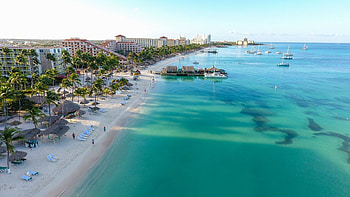 Aruba Island, Coastal scenery, Beachside paradise, Idyllic shores HD wallpaper