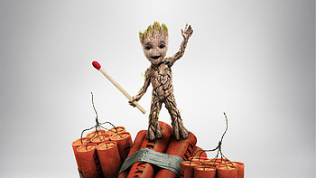 Baby Groot, background HD wallpaper