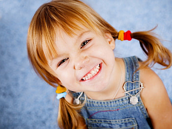 happy girl, face, emotion, hair, child HD wallpaper