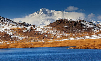 mountains, fun, cool, nature, lake HD wallpaper