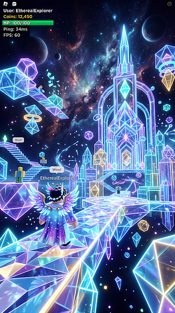 Ethereal Roblox Crystal Realm — , Avatar, Space, Video Game HD phone wallpaper