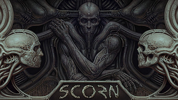 H.R. Giger, Scorn game's art, Nightmarish horror, Unique game world HD wallpaper