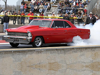 Spinning Out, stockcar, car, cars, red, smoke, tires, track HD wallpaper
