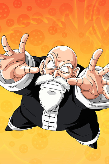 Master Roshi, Dragon Ball Z icon, Martial arts training, Super Saiyan powers HD phone wallpaper
