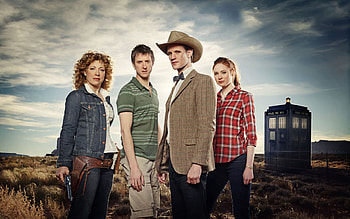 TARDIS, Matt Smith, Karen Gillan, Amy Pond HD wallpaper
