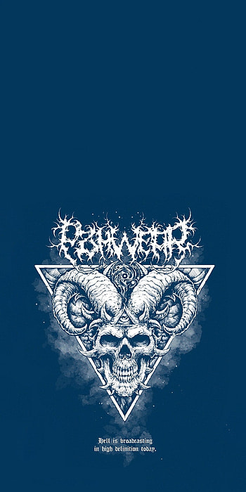 PZH, blue, scull HD phone wallpaper