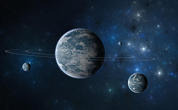 Stars, Planets, Universe, Galaxy, Ring, Satellite HD wallpaper