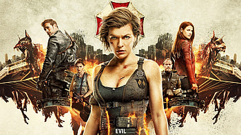 Resident Evil movie , Striking backgrounds, Intense action, Unpredictable plot HD wallpaper