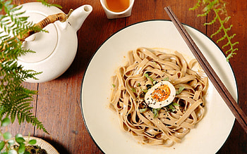 Food, Egg, Sesame, Paste, Noodles HD wallpaper
