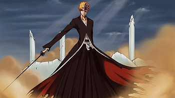 Bleach: Thousand Year Blood War, Ichigo's power, Zangetsu's release, Soul Reaper transformation HD wallpaper