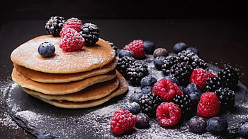 Blackberry, Pancake topping, Berry goodness, Delicious food HD wallpaper