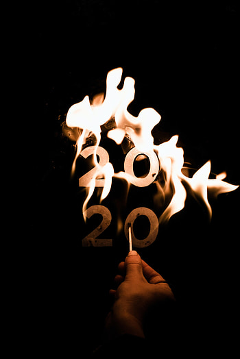 Fire, Dark, Flame, To Burn, Burn, 2020, Year HD phone wallpaper