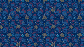 Pirate Flowers Fishes Tiles Art , abstract, digital-art, artist, artwork HD wallpaper