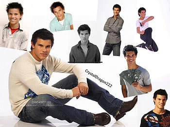 Taylor Lautner, twilight, jacob black, collage, werewolf HD wallpaper