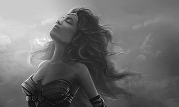 Wonder Woman Art 2, wonder-woman, artist, super-heroes, black-and-white HD wallpaper