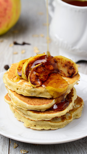 Oatmeal, Pancakes HD phone wallpaper