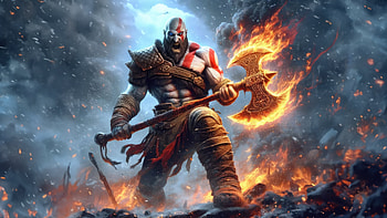 Kratos Immortal Warrior, kratos, games, artwork, digital-art, god-of-war, video-games HD wallpaper