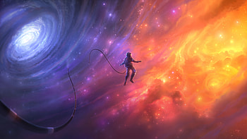 Astronaut Lost In Space, astronaut, artist, artwork, digital-art, deviantart HD wallpaper