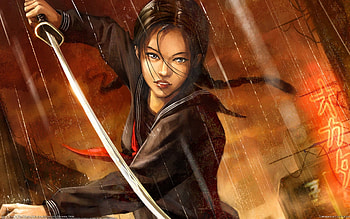 Saya, sword, art, ninja, chong fei giap, fight, girl, digital art, adventure, action, fantasy, cg, face, , female HD wallpaper