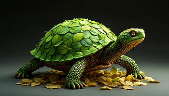 Vibrant Turtle Ultra, turtle, leaf, nature, Animal, fantasy, Fantasy Animal HD wallpaper