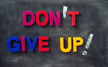 never give up HD wallpaper