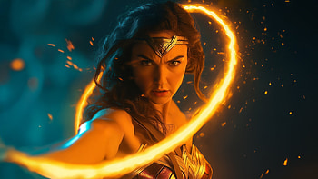 Wonder Woman Into The Action, wonder-woman, superheroes, artwork, digital-art, ai HD wallpaper