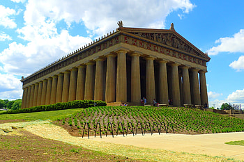 Nashville's Parthenon replica, Ancient Greek influence, Deviating from the norm, Cultural fusion HD wallpaper