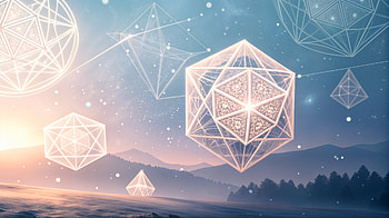 Translucent Geometric Dreams: Ultra, translucent, geometric, geometric shapes, Abstract, digital landscape HD wallpaper