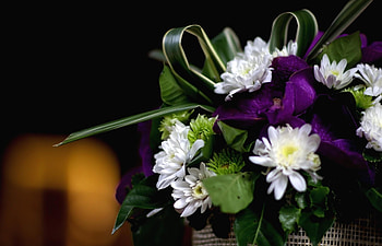 Flowers, Chrysanthemum, Greens, Bouquet, Orchids HD wallpaper