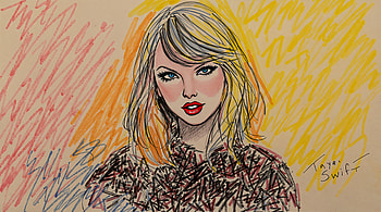 Taylor Swift Ultra : A Colorful Tribute, Taylor Swift, portrait, drawing, Celebrity, artistic HD wallpaper