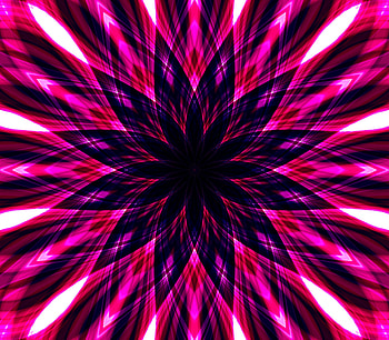 Abstract, Flowers, Violet, Pattern, Fractal, Purple HD wallpaper