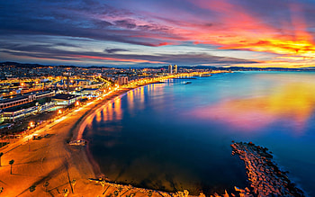 Barcelona City, Travels, Evening Barcelona , Coastal beauty HD wallpaper