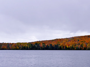 Autumn At The Lake, graphy, Trees, Lake, Nature, Autumn, Clouds, Sky HD wallpaper