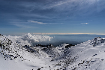 Landscape, Nature, Mountains, Clouds, Snow, Horizon HD wallpaper