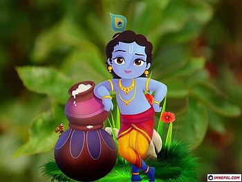 Baby Krishna, Cute Krishna HD wallpaper