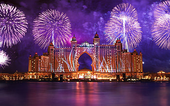 Landscape, Cities, Night, Violet HD wallpaper