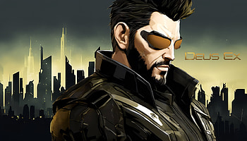Deus Ex Human Revolution Adam Jensen, Deus Ex, Adam Jensen, cyberpunk, cyberpunk cityscape, video game, Deus Ex: Human Revolution HD wallpaper