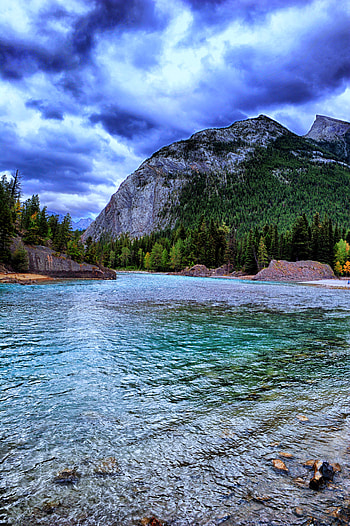 Nature, Rivers, Trees, Mountains, Rocks HD phone wallpaper