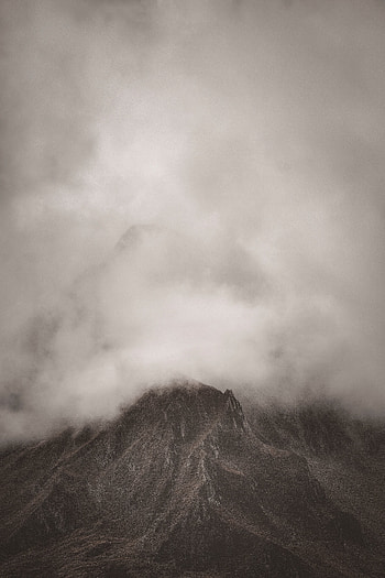 Nature, Mountains, Clouds, Vertex, Top, Fog HD phone wallpaper