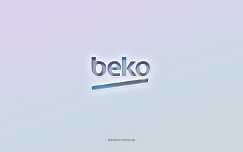 Beko logo, cut out 3d text, white background, Beko 3d logo, Beko emblem, Beko, embossed logo, Beko 3d emblem HD wallpaper