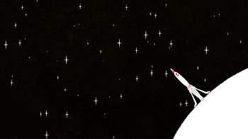 Space Rocket Minimal Art , rocket, minimalism, minimalist, artist, artwork, digital-art HD wallpaper